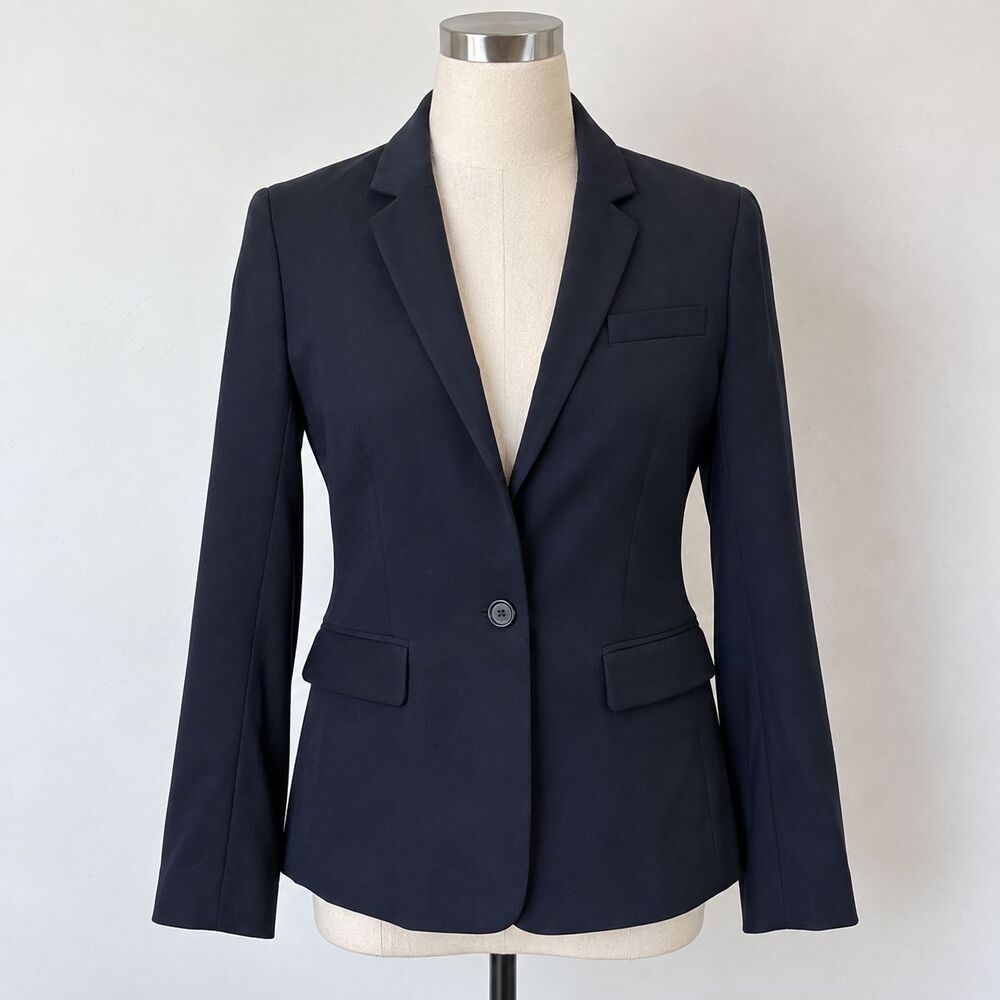 J.Crew Womens Regent Blazer Navy Blue Size 6